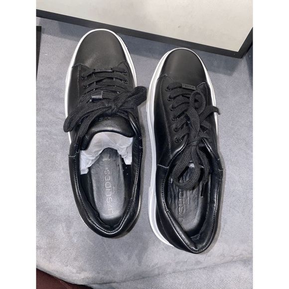 J/Slides NIB AMANDA Black Leather Platform Sneaker Shoes, Size 9, MSRP $169 - Picture 12 of 14